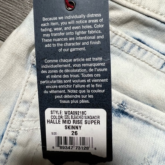 NWT True Religion Halle Mid Rise Super Skinny Jeans- 26 - Picture 12 of 16